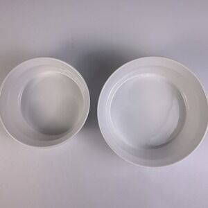 CorningWare French White Stoneware Baking Dish Set 1.5 Qt 2.5 Qt Set of 2